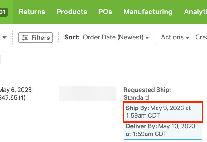What Does Ship Date Mean