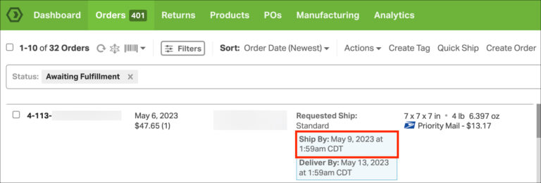 What Does Ship Date Mean