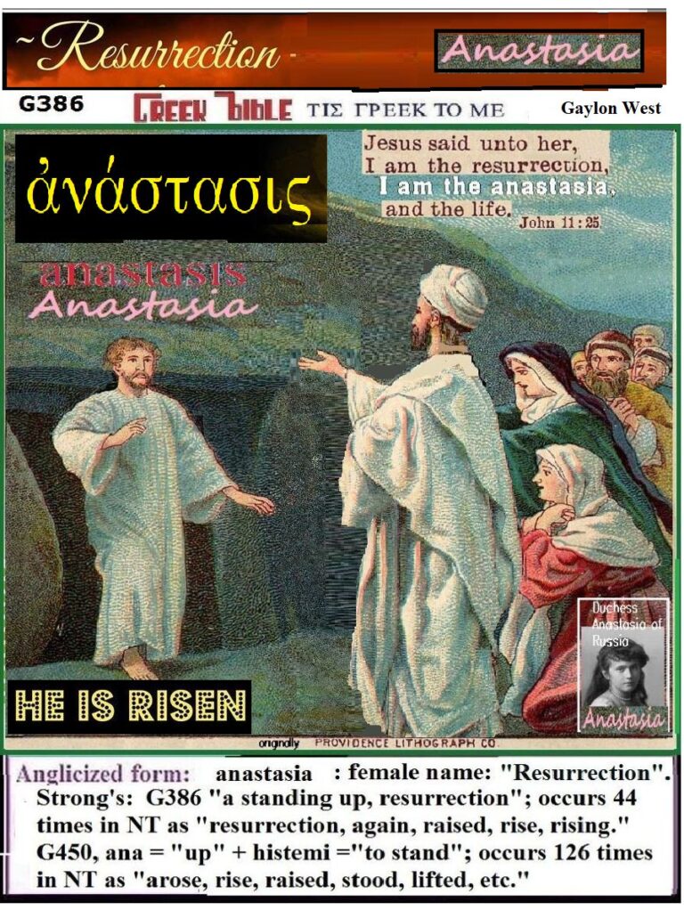 What Does Anastasia Mean In The Bible