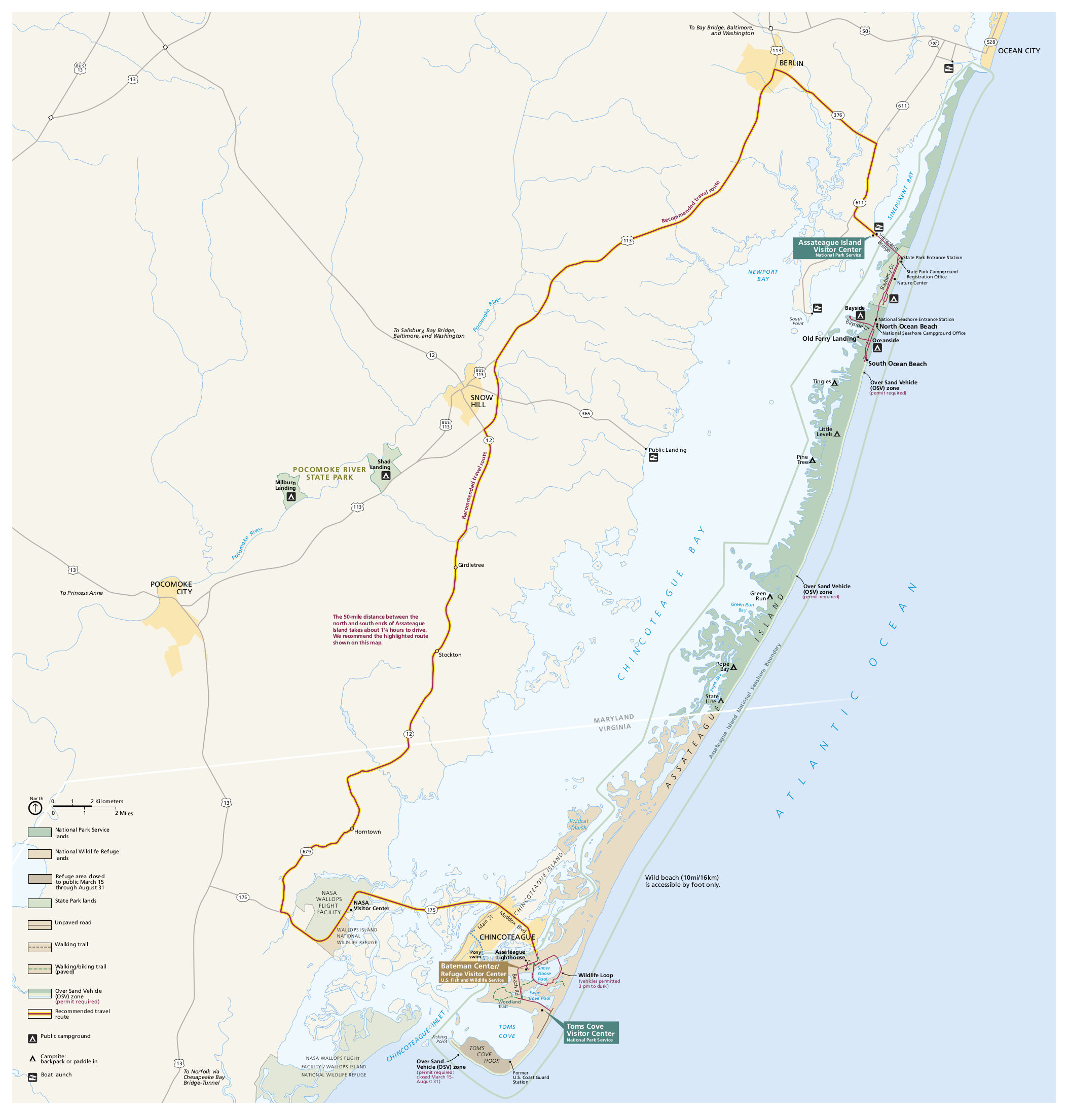 Map of Assateague Island