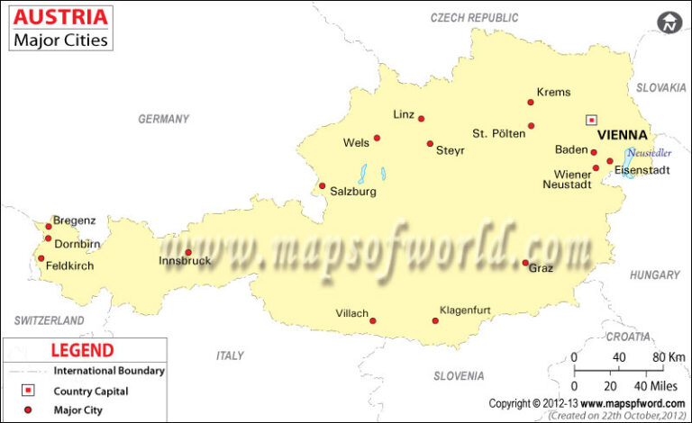 Map Of Cities In Austria