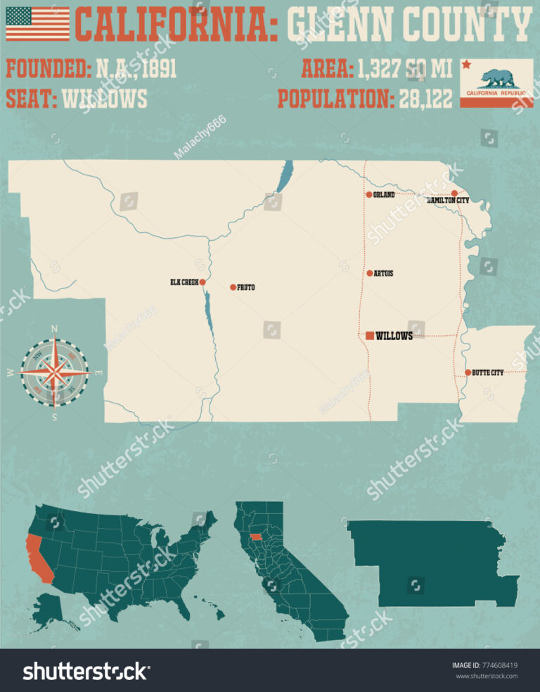 Map Of Glenn County California