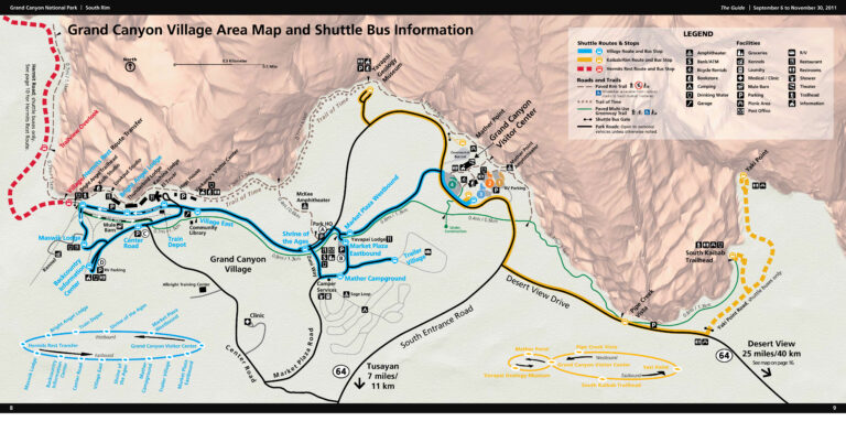 Map Of Grand Canyon Village