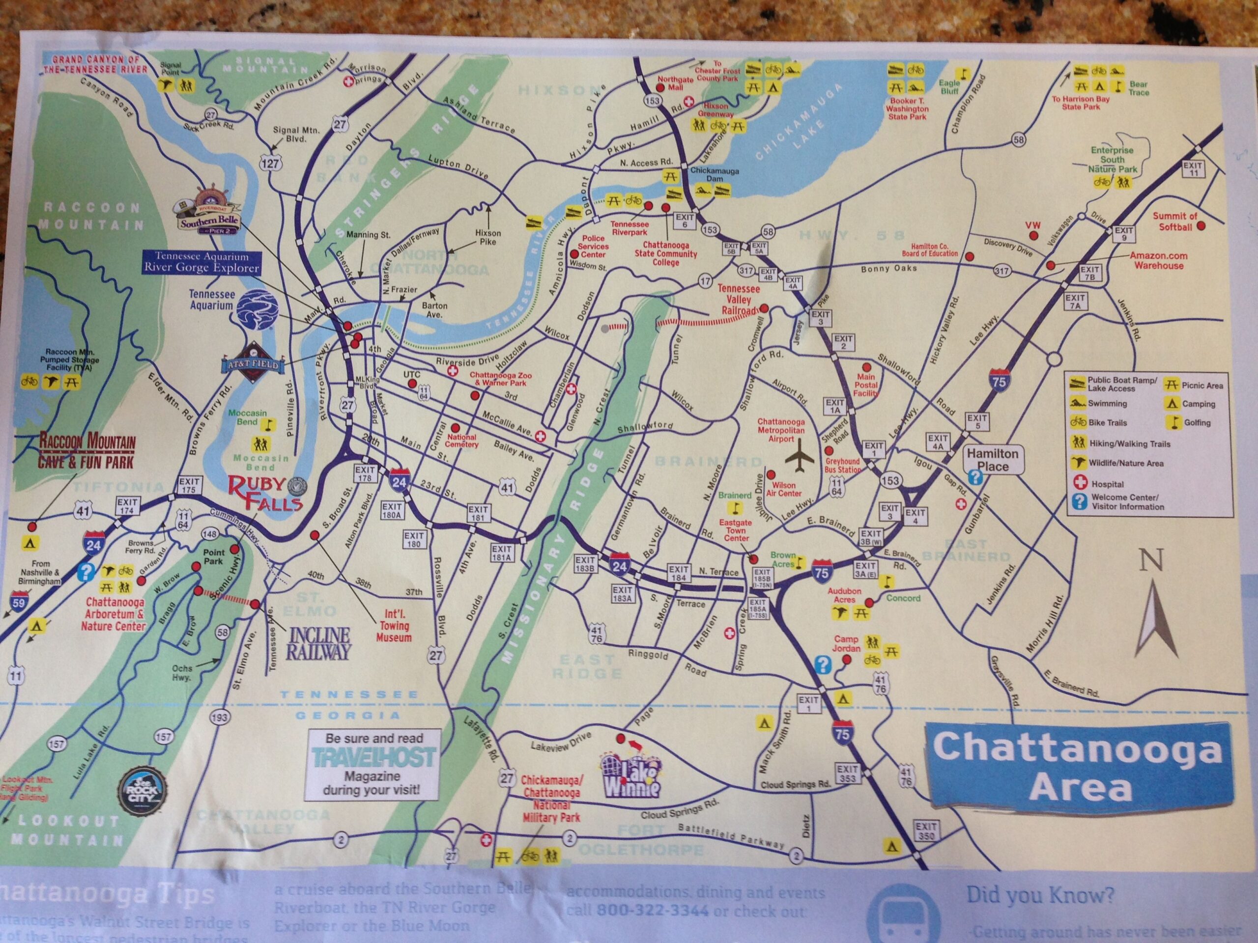 Chattanooga Downtown Hotels Map