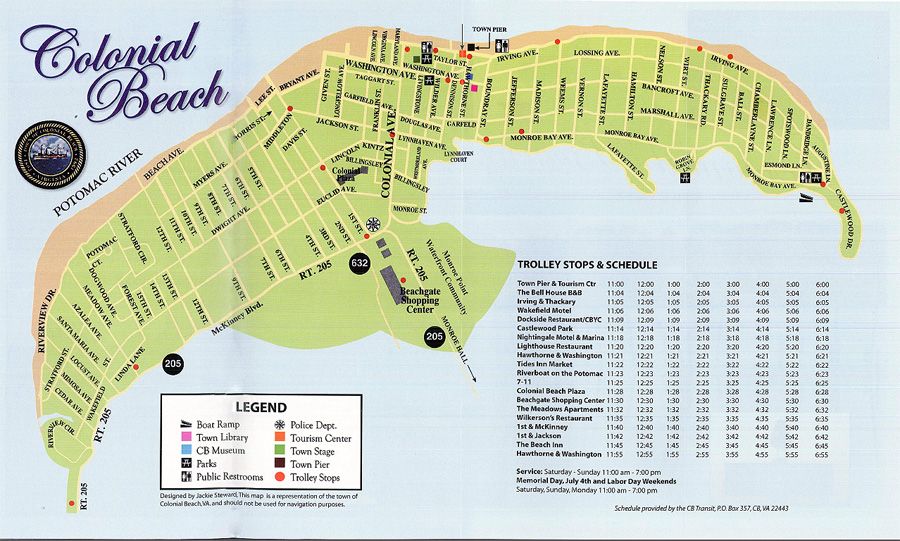 Town Map of Colonial Beach