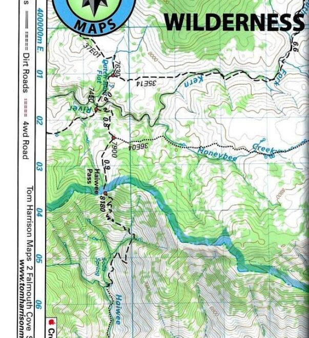 Map Of Golden Trout Wilderness
