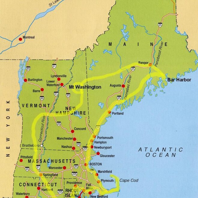 Map Of Coastal New England