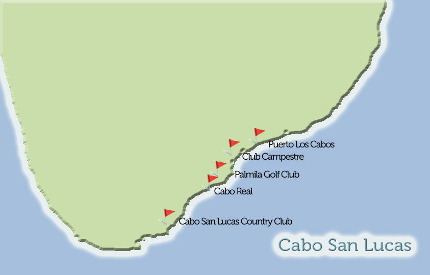 Map of Cabo San Lucas Golf Courses