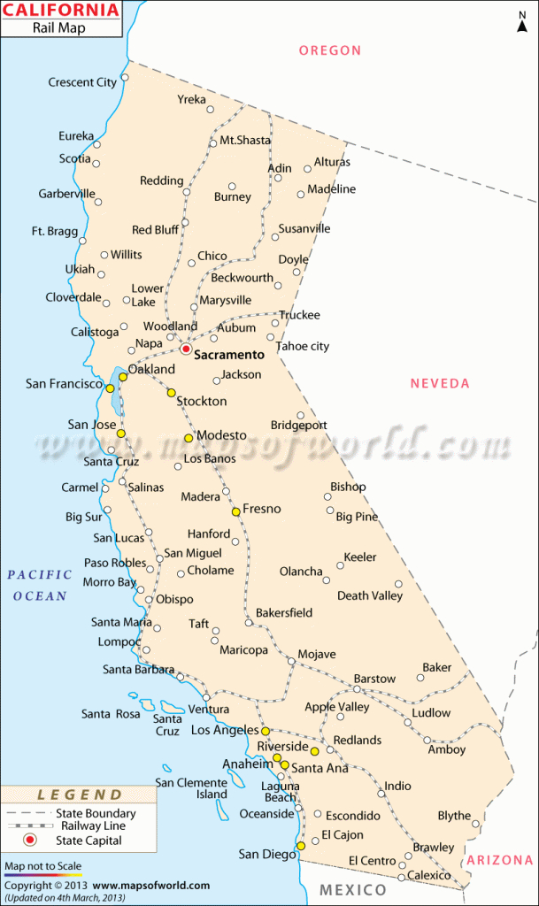 Map Of California Coast Cities (Alternative)