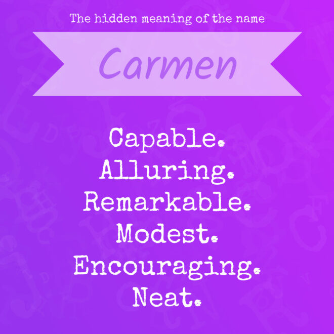What Does Carmen Mean In Spanish