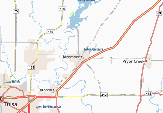 MICHELIN Claremore map - ViaMichelin