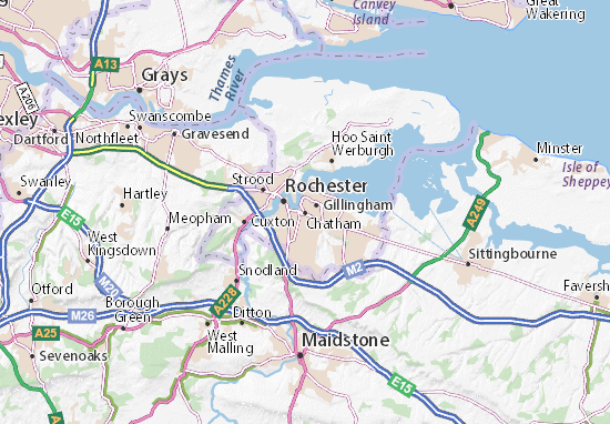 MICHELIN Chatham map