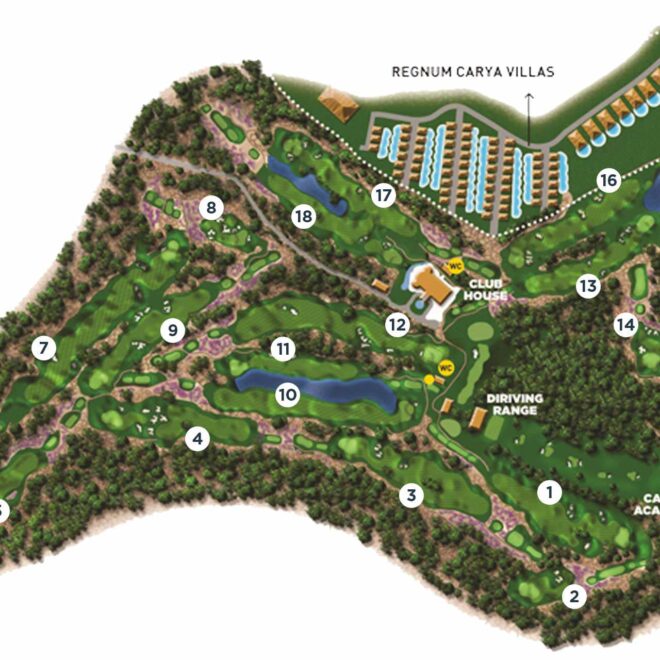 Map Of Golf Courses In Belek Turkey