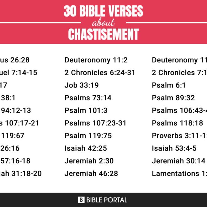 What Does Chastisement Mean In The Bible