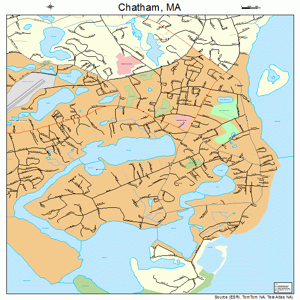 Chatham Massachusetts Street Map