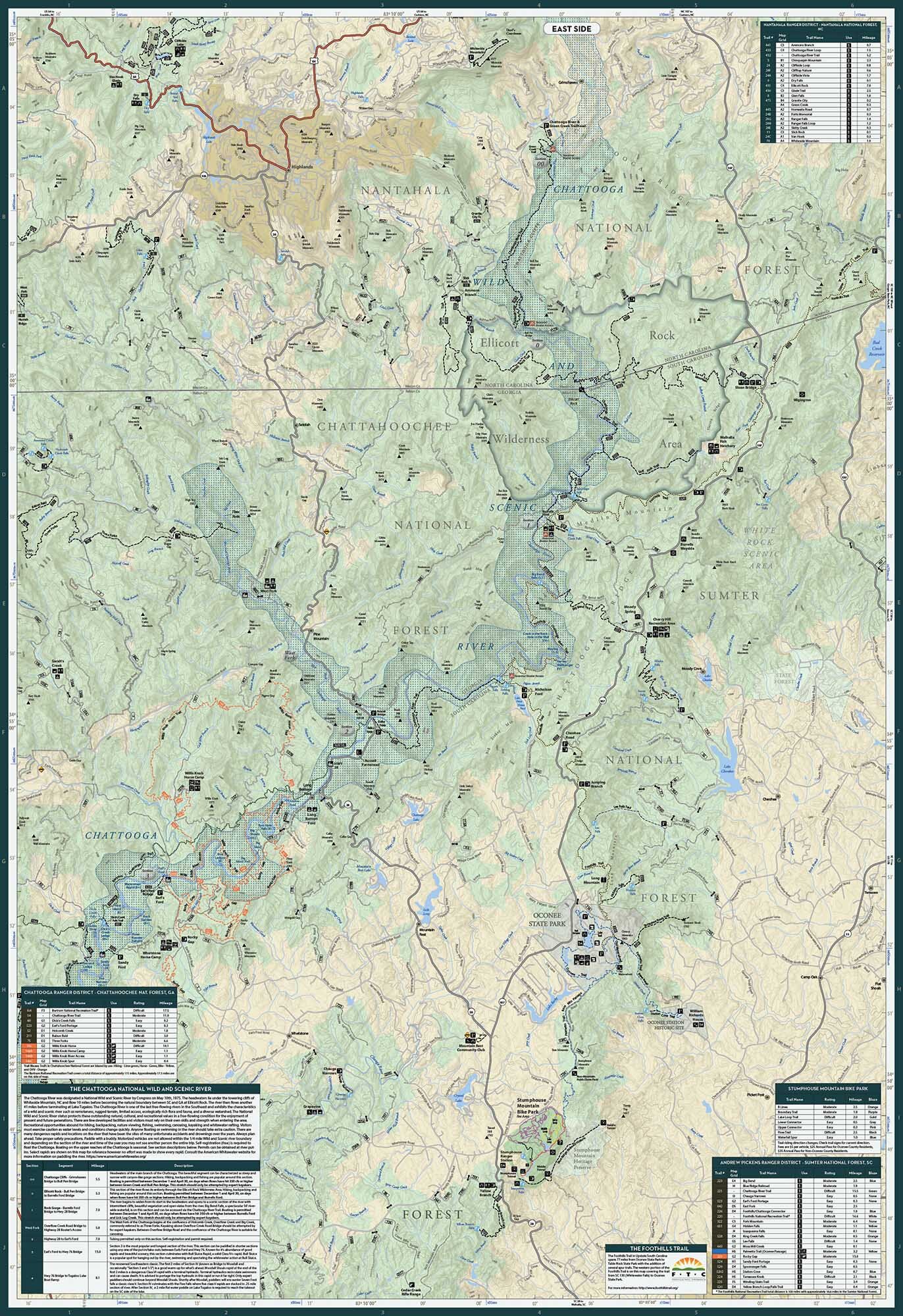 Chattooga River National Wild and Scenic River — Pisgah Map Co.