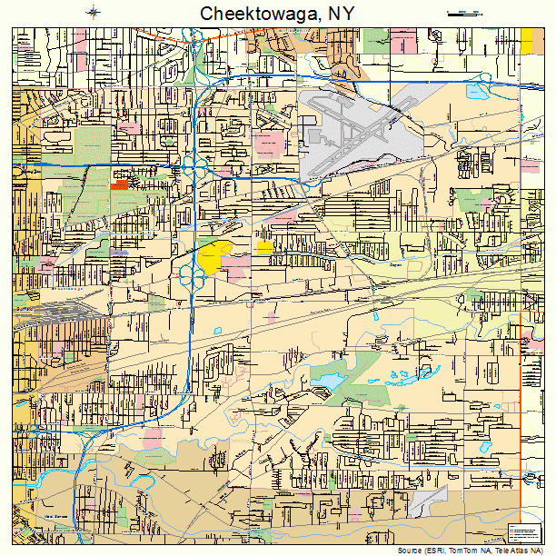 Cheektowaga New York Street Map 3615000