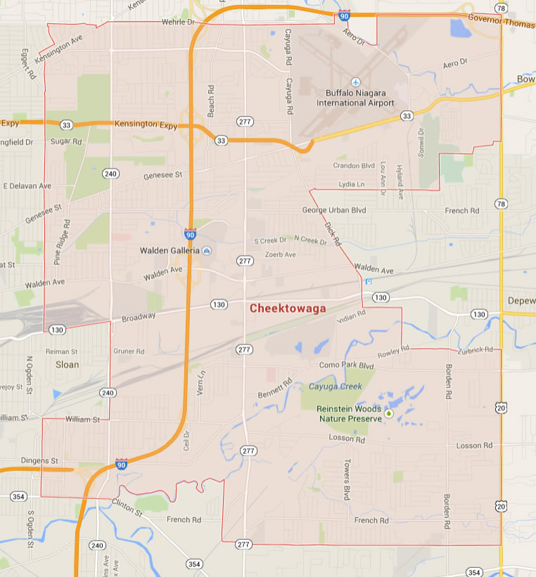 Cheektowaga, New York Map