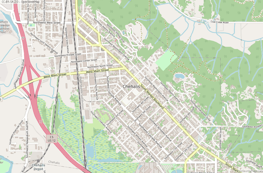 Chehalis Map United States Latitude & Longitude
