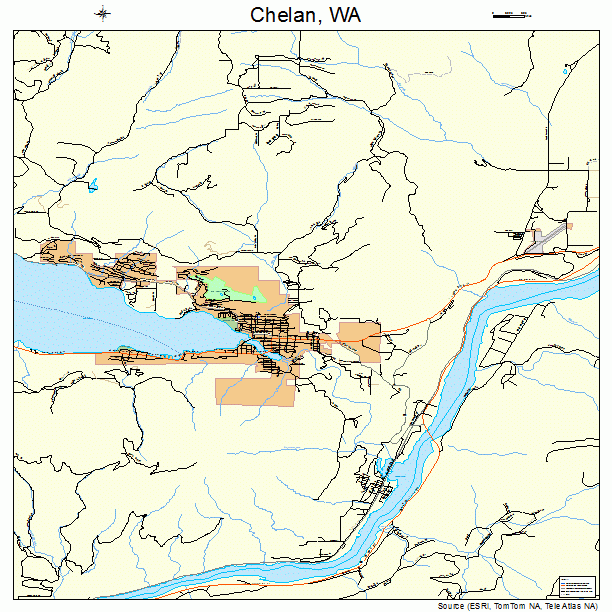 Chelan Washington Street Map 5311615