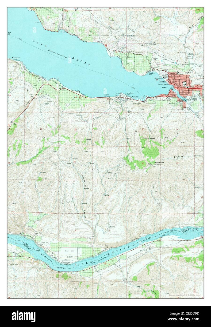 Map of Chelan Washington