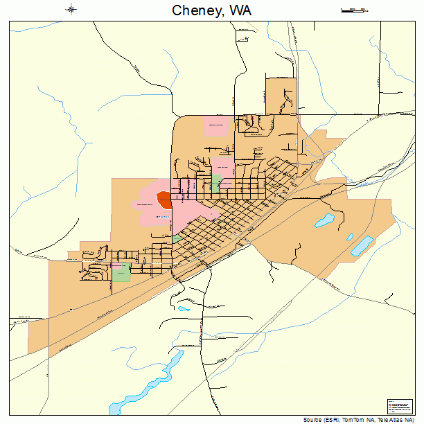 Cheney Washington Street Map 5311825 - Alternate Version