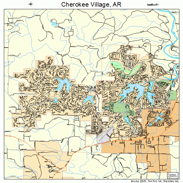Cherokee Village Arkansas Street Overview