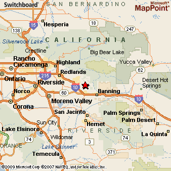 Where is Cherry Valley, California? see area map & more