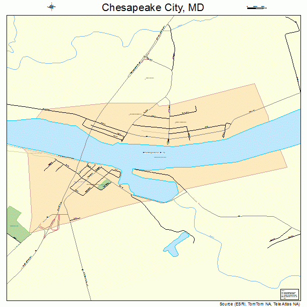 Chesapeake City Maryland Street Map 2415950