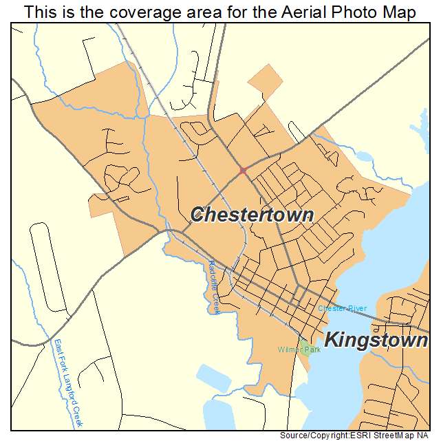 Aerial Photography Map of Chestertown, MD