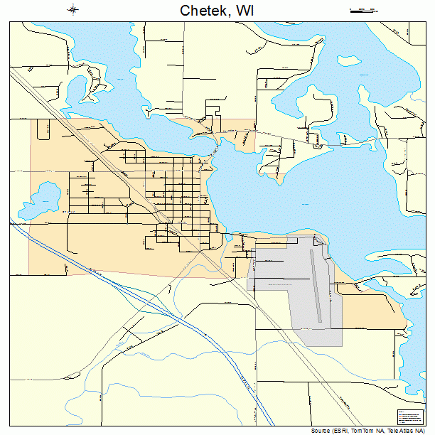 Chetek Wisconsin Street Map 5514325