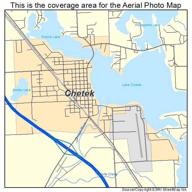 Aerial Photography Map of Chetek, WI (Alternate View)