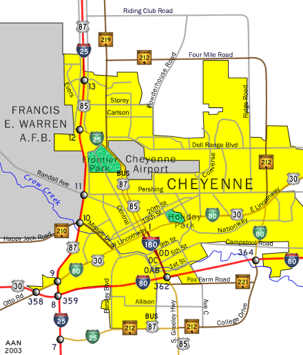 AARoads Cheyenne Map