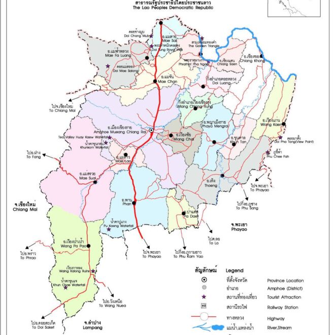 Map Of Chiang Rai Thailand