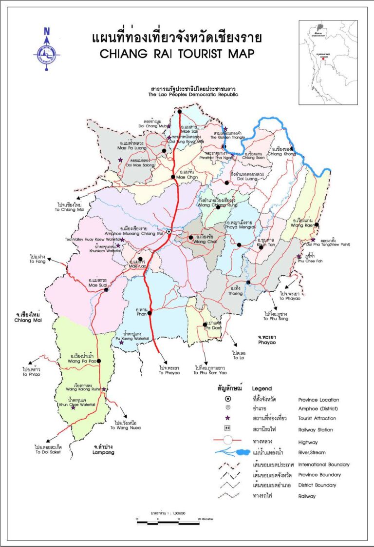 Map Of Chiang Rai Thailand