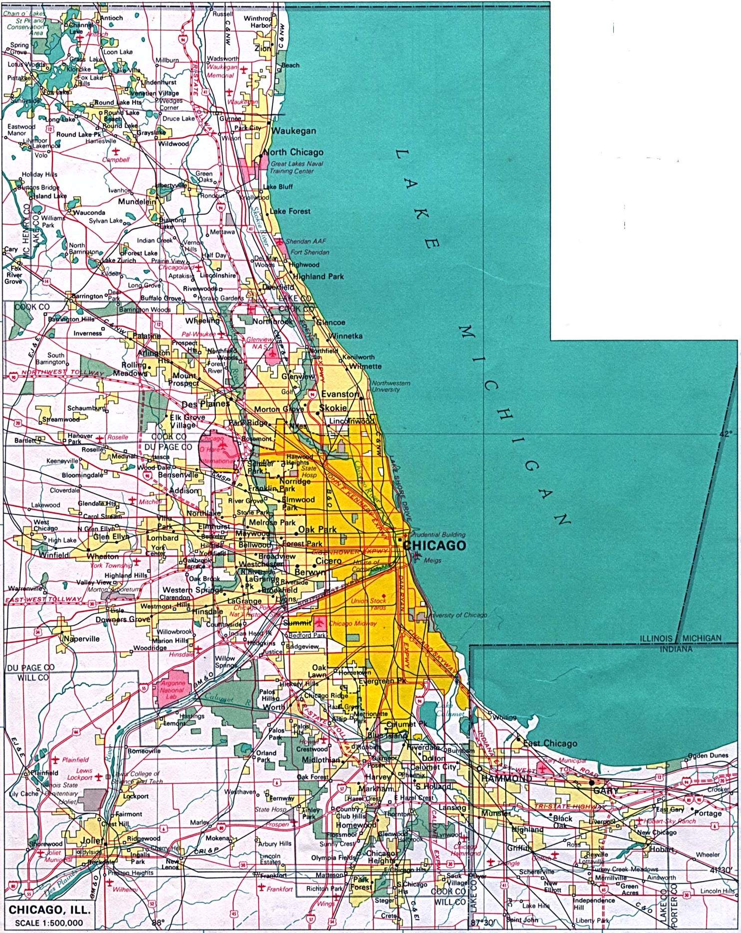 Large Chicago Maps for Free Download