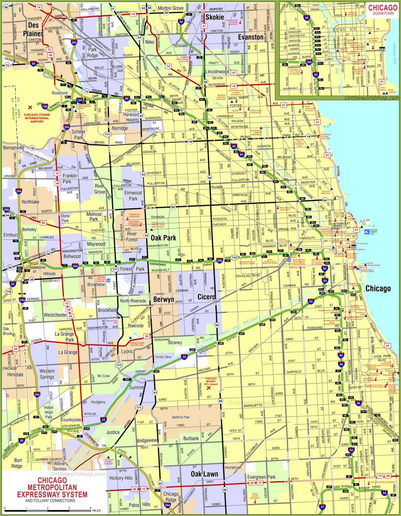 Chicago Road Map