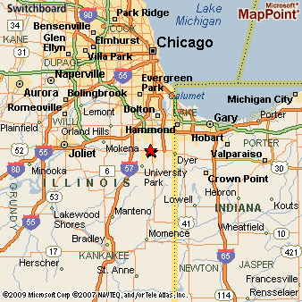 Chicago Heights Area Map