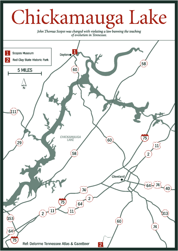 Chickamauga Lake map overview