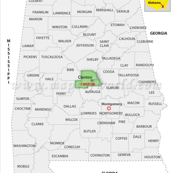 Map Of Chilton County Alabama