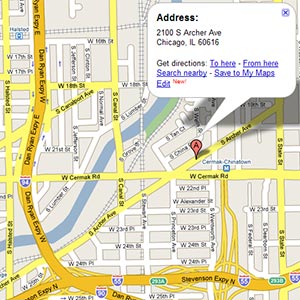Map of Chinatown Chicago