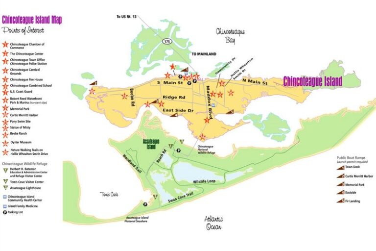 Map Of Chincoteague Va
