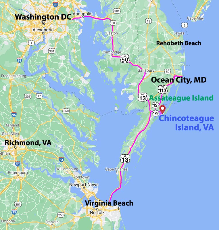 Driving Directions to Chincoteague
