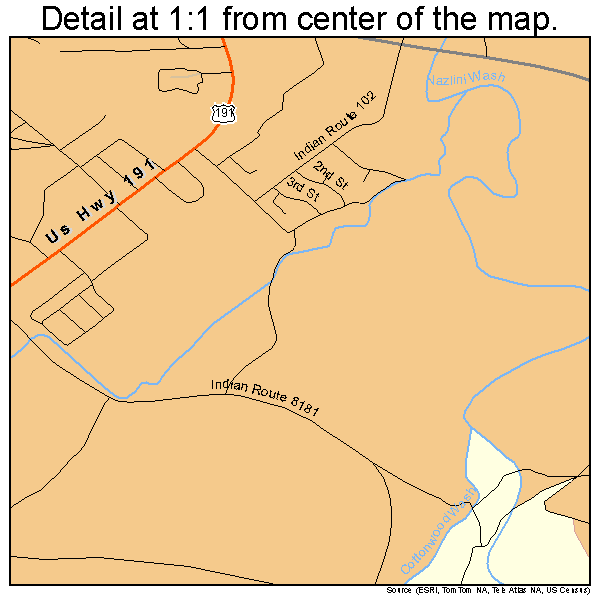 Chinle Arizona Street Map 0412770