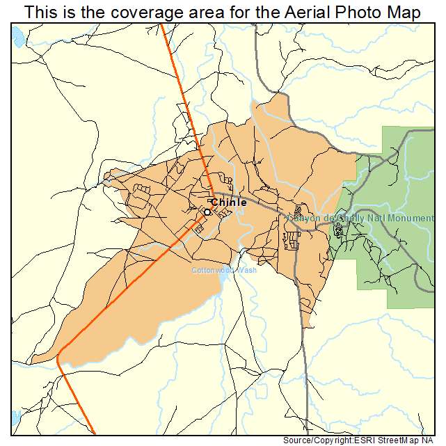 Aerial Photography Map of Chinle, AZ