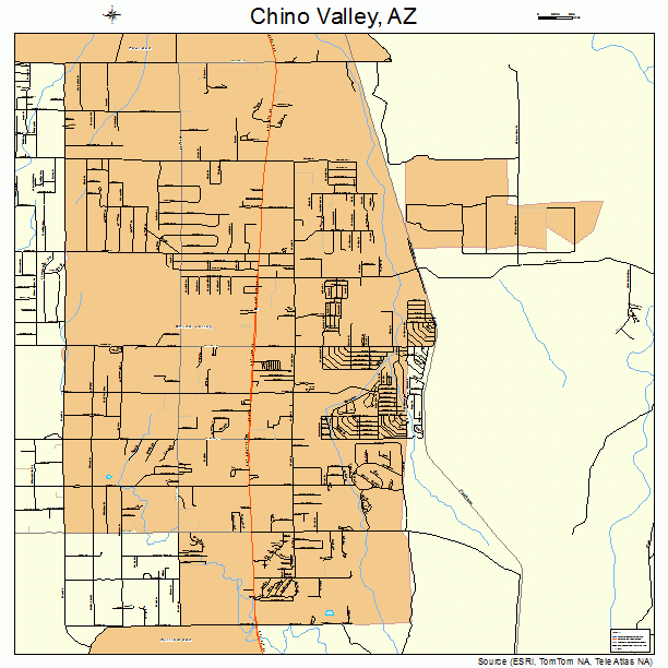 Street Map of Chino Valley, Arizona
