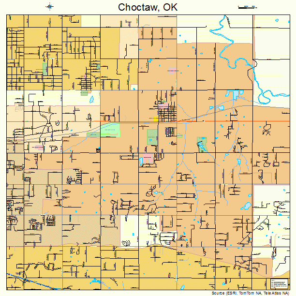 Street Map of Choctaw Nation Of Oklahoma