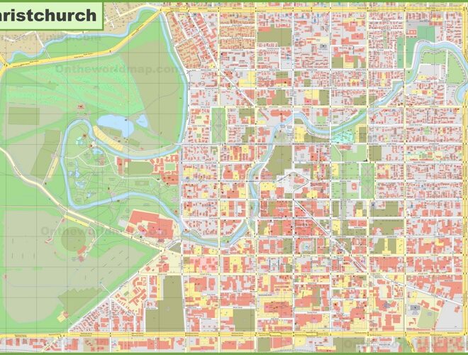 Map Of Christchurch Cbd