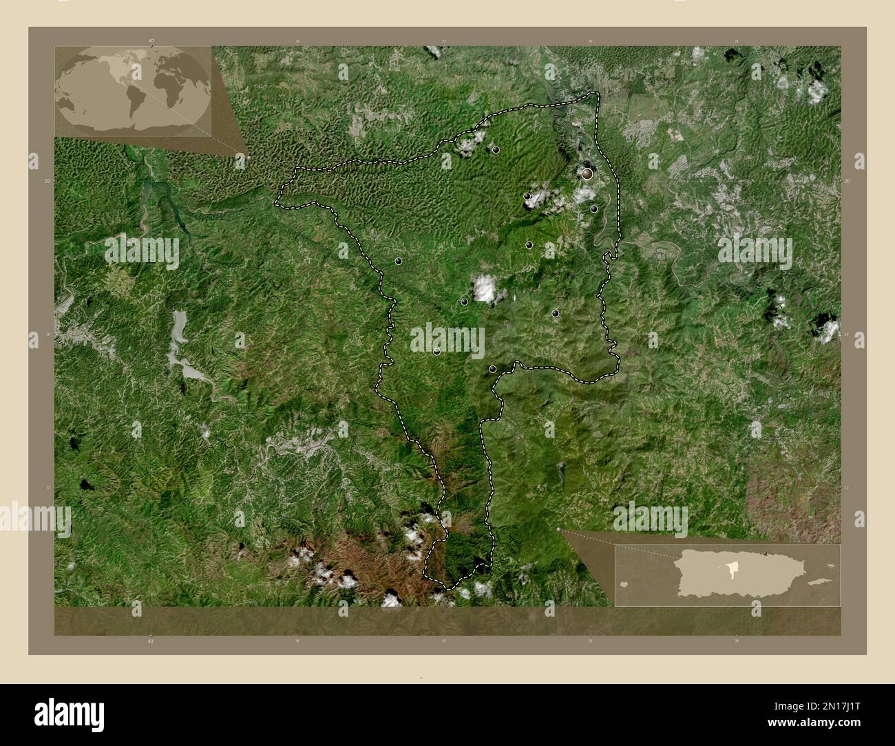 Another high resolution satellite map of Ciales, municipality of Puerto Rico