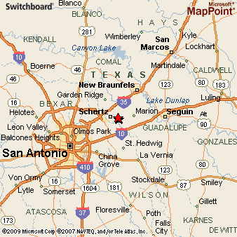 Cibolo, Texas Area Map & More